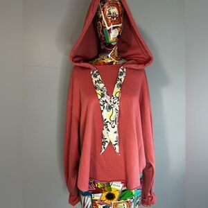 DAVI & DANI Coral Sweater with Floral Detail